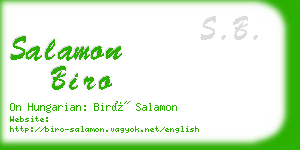 salamon biro business card